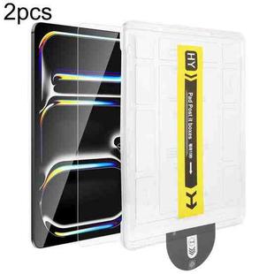 For iPad Air 13 2024 / iPad Pro 13 2024 2pcs Dust-Free Easy Install HD Tempered Glass Film