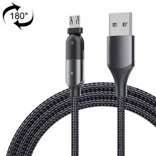 FXCM-WYA0G 2.4A USB to Micro USB 180 Degree Rotating Elbow Charging Cable, Length:2m(Grey)