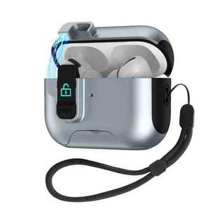 For AirPods Pro 2 Automatic Pop-up Cover Holder Earphone Case with Switch Lock(Grey)