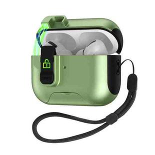 For AirPods Pro 2 Automatic Pop-up Cover Holder Earphone Case with Switch Lock(Army Green)