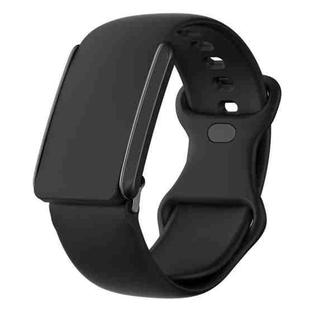 For WHOOP 4.0 Butterfly Buckle Silicone Watch Band(Black)