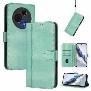 For TCL 60 NxtPaper Line Splicing Buckle Retro Leather Phone Case(Mint Green)