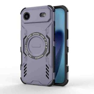 For iPhone 17 Air Butterfly Armor MagSafe Magnetic Ring Shockproof Phone Case(Purple)