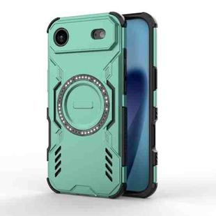 For iPhone 17 Air Butterfly Armor MagSafe Magnetic Ring Shockproof Phone Case(Light Green)