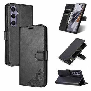 For Samsung Galaxy S23 FE 5G AZNS Sheepskin Texture Flip Leather Phone Case(Black)