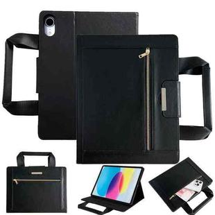 For iPad mini 2024 / 6 Zipper Handle Retro Smart Leather Tablet Case(Black)