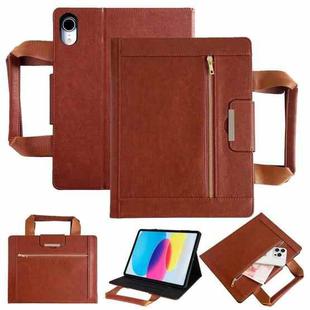 For iPad mini 2024 / 6 Zipper Handle Retro Smart Leather Tablet Case(Brown)