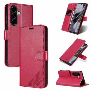 For Samsung Galaxy A56 5G AZNS Sheepskin Texture Flip Leather Phone Case(Red)