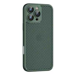 For iPhone 16 Pro Cooling Skin Feel PC Phone Case with Lens Film(Alpine Green)