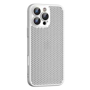 For iPhone 16 Pro Cooling Skin Feel PC Phone Case with Lens Film(White)