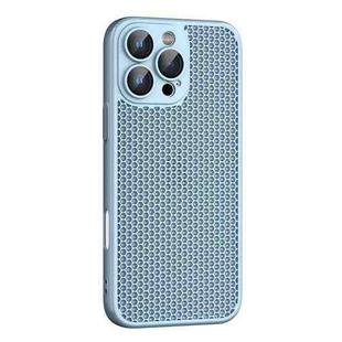 For iPhone 16 Pro Cooling Skin Feel PC Phone Case with Lens Film(Sierra Blue)
