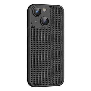 For iPhone 13 Cooling Skin Feel PC Phone Case with Lens Film(Black)