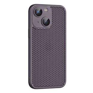 For iPhone 13 Cooling Skin Feel PC Phone Case with Lens Film(Purple)