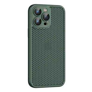 For iPhone 12 Pro Max Cooling Skin Feel PC Phone Case with Lens Film(Alpine Green)