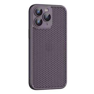 For iPhone 11 Pro Max Cooling Skin Feel PC Phone Case with Lens Film(Purple)