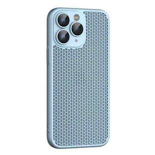 For iPhone 11 Pro Max Cooling Skin Feel PC Phone Case with Lens Film(Sierra Blue)