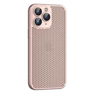For iPhone 11 Pro Max Cooling Skin Feel PC Phone Case with Lens Film(Pink)