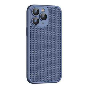 For iPhone 11 Pro Max Cooling Skin Feel PC Phone Case with Lens Film(Navy Blue)