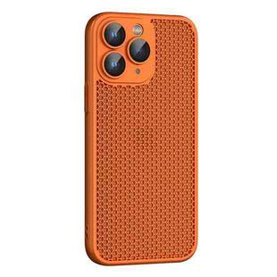 For iPhone 11 Pro Max Cooling Skin Feel PC Phone Case with Lens Film(Orange)
