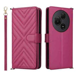 For TCL 60 NxtPaper Multifunctional 6-Card Slots Leather Phone Case with Wrist Strap(Rose Red)