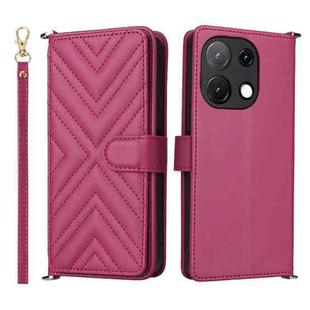 For Umidigi Note 100 4G / 5G / Note 100A Multifunctional 6-Card Slots Leather Phone Case with Wrist Strap(Rose Red)
