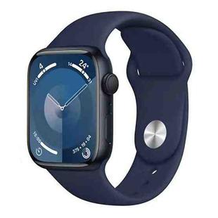 For Apple Watch 46mm / 49mm / 45mm / 44mm xDfind Solid Color Silicone Sports Watch Band(Dark Blue)