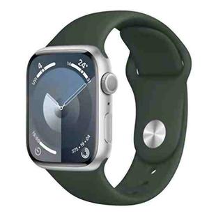 For Apple Watch 46mm / 49mm / 45mm / 44mm xDfind Solid Color Silicone Sports Watch Band(Dark Green)