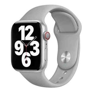 For Apple Watch 42mm / 41mm / 40mm / 38mm xDfind Solid Color Silicone Sports Watch Band(Grey)