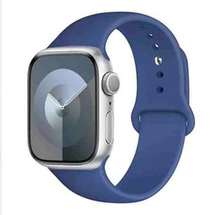 For Apple Watch 42mm / 41mm / 40mm / 38mm xDfind Solid Color Silicone Sports Watch Band(Blue)