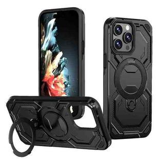 For iPhone 15 Pro Max Cooling MagSafe Holder Phone Case(Black)