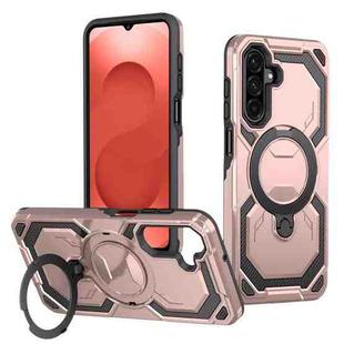 For Samsung Galaxy A26 5G Cooling MagSafe Holder Phone Case(Rose Gold)