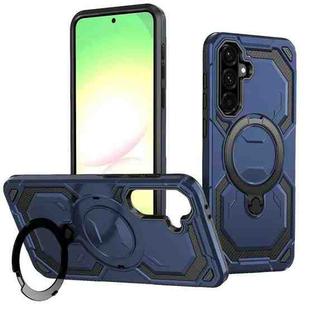For Samsung Galaxy A36 5G Cooling MagSafe Holder Phone Case(Blue)