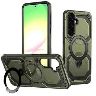 For Samsung Galaxy A36 5G Cooling MagSafe Holder Phone Case(Green)