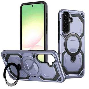 For Samsung Galaxy A36 5G Cooling MagSafe Holder Phone Case(Light Blue)