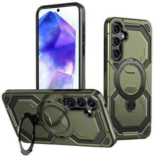 For Samsung Galaxy A55 5G Cooling MagSafe Holder Phone Case(Green)