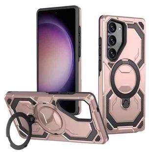 For Samsung Galaxy S23+ 5G Cooling MagSafe Holder Phone Case(Rose Gold)