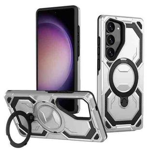 For Samsung Galaxy S23+ 5G Cooling MagSafe Holder Phone Case(Silver)