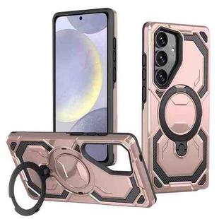 For Samsung Galaxy S25 5G / S24 5G Cooling MagSafe Holder Phone Case(Rose Gold)