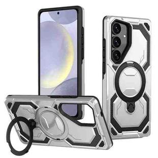 For Samsung Galaxy S25+ 5G / S24+ 5G Cooling MagSafe Holder Phone Case(Silver)