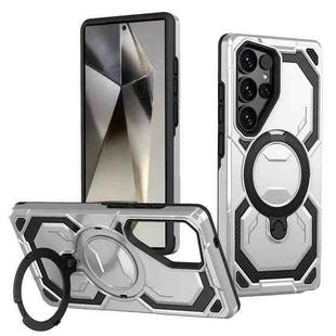 For Samsung Galaxy S24 Ultra 5G Cooling MagSafe Holder Phone Case(Silver)