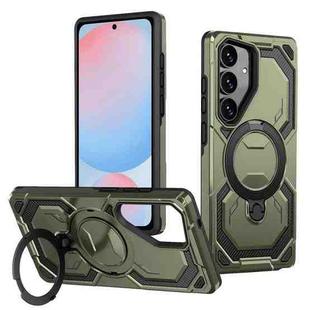 For Samsung Galaxy S24 FE 5G Cooling MagSafe Holder Phone Case(Green)