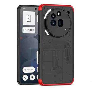 For Nothing Phone 3a GKK Three Stage Splicing Full Coverage PC Phone Case(Black Red)