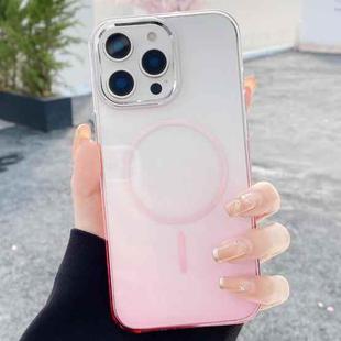 For iPhone 13 Pro Max Metal Lens Frame Gradient PC MagSafe Phone Case(Pink)