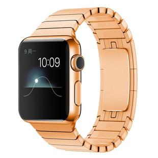 For Apple Watch 46mm / 49mm / 45mm / 44mm xDfind One Bead Stainless Steel Watch Band(Rose Gold)
