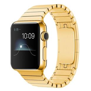 For Apple Watch 42mm / 41mm / 40mm / 38mm xDfind One Bead Stainless Steel Watch Band(Gold)