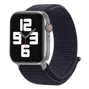 For Apple Watch 46mm / 49mm / 45mm / 44mm xDfind Nylon Loop Hook and Loop Fastener Watch Band(Black)