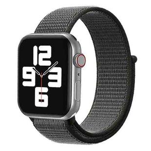 For Apple Watch 46mm / 49mm / 45mm / 44mm xDfind Nylon Loop Hook and Loop Fastener Watch Band(Dark Olive)