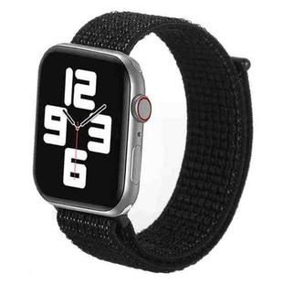 For Apple Watch 42mm / 41mm / 40mm / 38mm xDfind Nylon Loop Hook and Loop Fastener Watch Band(Nightfall Black)