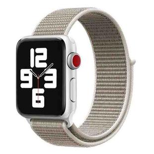 For Apple Watch 42mm / 41mm / 40mm / 38mm xDfind Nylon Loop Hook and Loop Fastener Watch Band(Seashell)