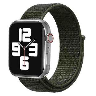 For Apple Watch 42mm / 41mm / 40mm / 38mm xDfind Nylon Loop Hook and Loop Fastener Watch Band(Army Green)